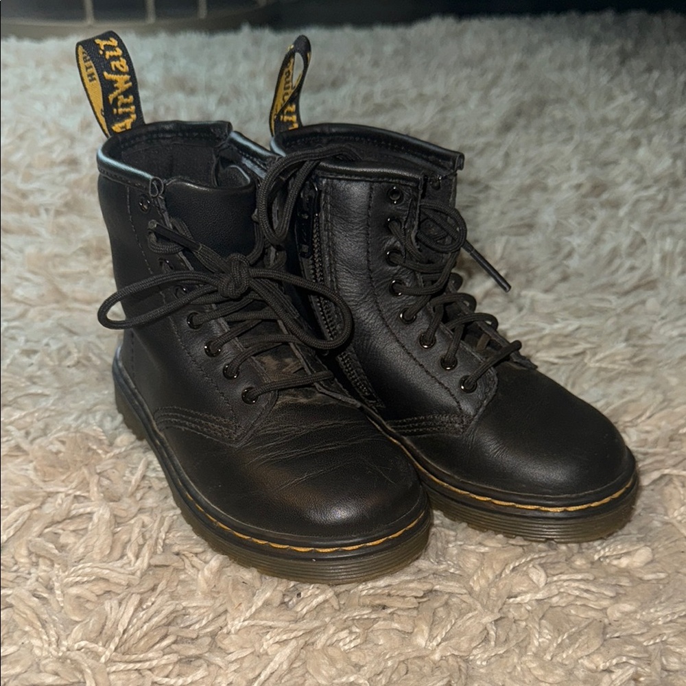 Dr. Martens Black Kids Boots